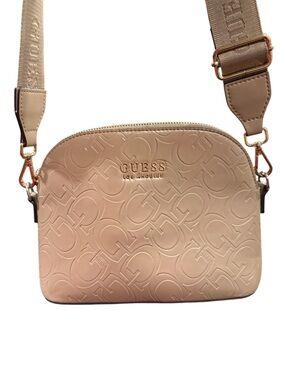 GUESS Embossed Logo Crossbody Bag in Blush